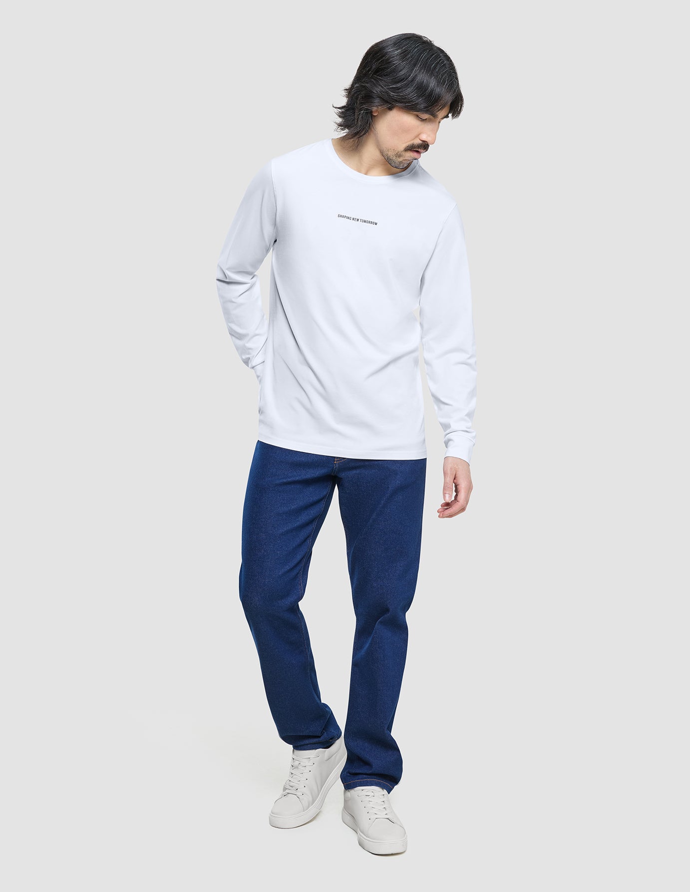 Supima Autograph Long-Sleeved T-Shirt White